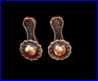  Cowgirl Jewelry Copper Flower 3 4 Concho Post Earrings Kit
