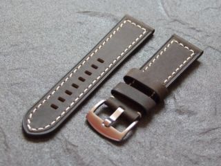 Genuine Leather Crazy Horse Pull Up Watch Strap   Sand or Grey