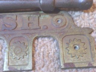 Antique Cornish Upright Piano Cast Iron Part Musical Hing Accessory