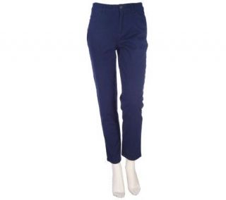 Denim & Co. Regular Modern Waist Stretch Twill Slim Pants   A210572