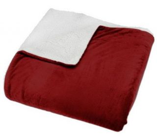 Fireside Collection Plush Reverse Faux Sherpa Blanket 