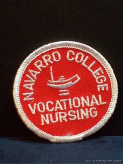  College Vocational Nursing Patch LVN Nurse Corsicana Texas TX