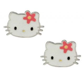 Hello Kitty Sterling Stud Earrings —