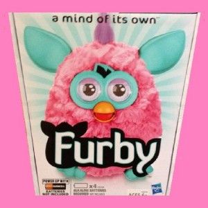 Hasbro Cotton Candy Furby 2012 Puff Pink Teal Mohawk in Hand Ready to