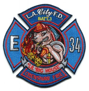    LOS ANGELES CITY FIRE RESCUE EMS   ENGINE 34   CRENSHAW   PATCH