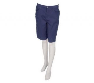 Denim & Co. Classic Waist Stretch 5 Pocket Shorts —
