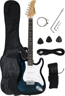 Sale New Crescent Blueburst Electric Guitar Strap Gigbag Warranty