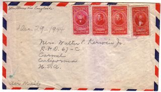 Costa Rica Cover Presidents Stamps Nice franking 1944