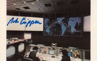 Bob Crippen HANDSIGNED STS 1 Mission Control Glossy Photo
