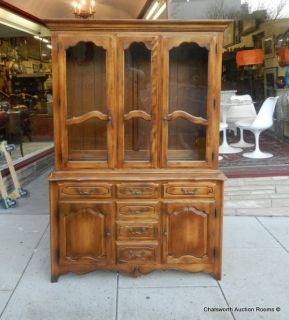 1990s Ethan Allen Country French Dining Room China Cabinet 26 6307