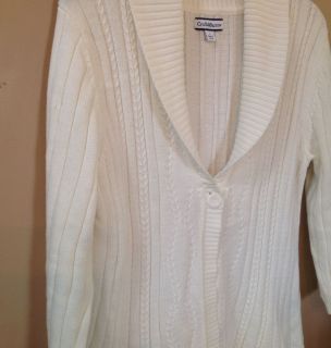 White Croft And Barrow Sweater* Size Large* 100 Percent Cotten