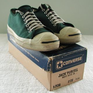 Vintage CONVERSE JACK PURCELL Made In USA Tennis shoes 1984 Olympics