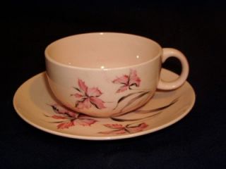 crooksville china pink tea cup set vintage carnation