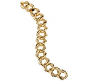 Jacqueline Kennedy Rope Style Crystal Link Bold Bracelet —