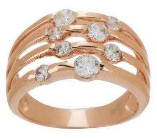 Diamonique ScatteredStones Ring, Sterling or 14K Gold —