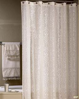 Croscill Dorset Shower Curtain Brand New Platinum Color