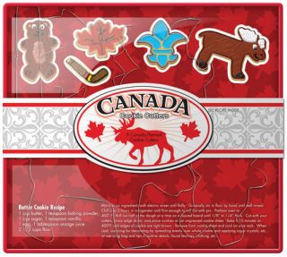 New 36095 Fox Run 5 PC Canada Canadian Themed Cookie Cutter Set