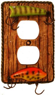 Fishing Lure Outlet Plate Cover Electrical Cover Wildlife Creations