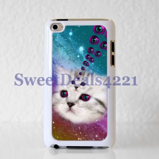  4th Gen White Galaxy Cat Kitten Case Cover Protector 8 32 64 GB