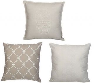 Genevieve Gorder Heirloom Set of 3 Dec Pillows —
