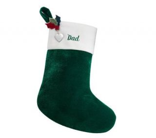 Things Remembered Green Personalized Stocking —