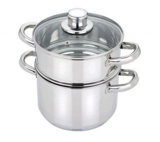 Fagor 2 qt Commercial Double Boiler with Steamer Insert —