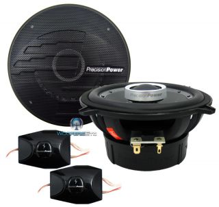  Power 5 25 PPI 2 Way Coaxial Speakers Crossovers Tweeters New