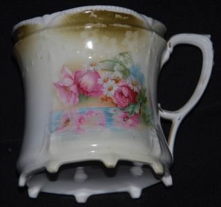 One R S Prussia Porcelain Cup and One Iridiscent Teacup Vintage see