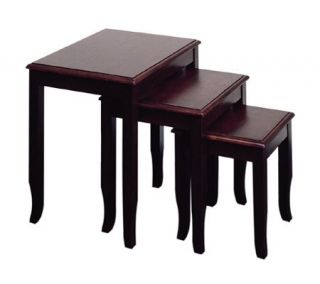 Merlot Collection 3 pc Solid Wood Nesting Tables  Office Star 
