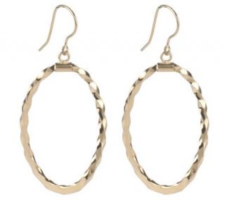 EternaGold Modern Twist Oval Dangle Earrings, 14K —