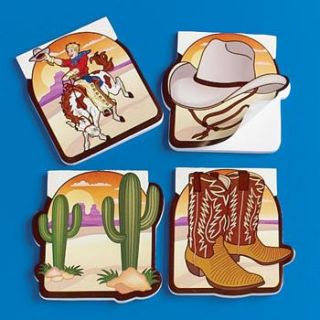 Cowboy Birthday Party Supplies on 12 Western Cowboy Notepads Dozen Birthday Party Favors
