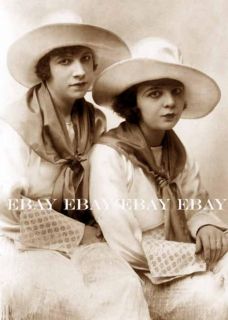 VINTAGE 1900S BEAUTIFUL YOUNG COWGIRL SISTERS COWGIRLS PHOTO