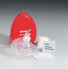 First Aid Only Ambu Res Cue CPR Mask Kit Includes CPR Mouth Barrier 2