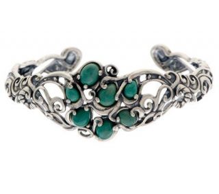 Carolyn Pollack Green Turquoise Sterling Cuff   J275198