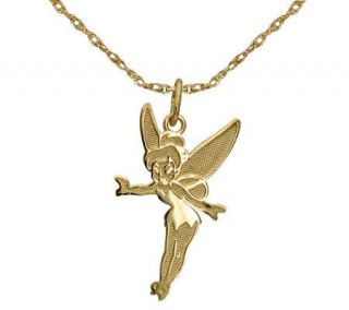 Disney Tinker Bell Pendant w/Chain, 14K Gold   J112514