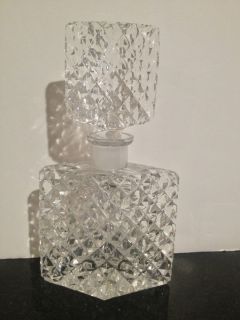 Vintage Crystal Perfume Bottle for Vanity