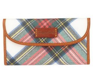Dooney & Bourke Coated Cotton Plaid Continental Clutch   A211109