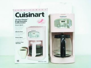 Cuisinart DCC 1100PK 12 Cup Pink Black Programmable Coffee Machine