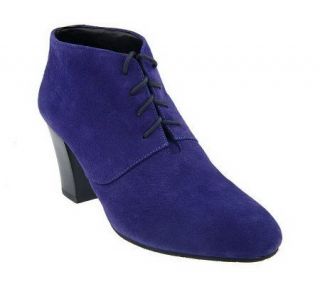 Isaac Mizrahi Live! Water Resistant Suede Lace Up Boots —