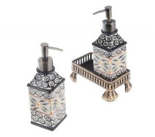 Temp tations Old World Soap & Lotion Dispenser with Holder   K33812