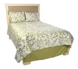HomeReflections Ella Floral 4 pc. QN Size Reversible Comforter Set 