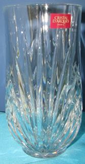Cristal dArques Vase Fan Pattern 5 7/8 Tall