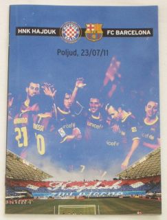 Hajduk Croatia Barcelona Soccer Programme Celebration 100 Ann Football
