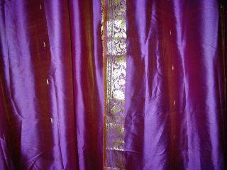  border to create a lovely pair of Dark blue sari curtains / drapes