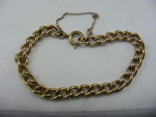 Antique Vintage 9ct Rolled Gold Curb Style Bracelet Charm