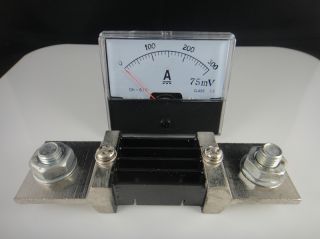 Analog Amp Panel Meter Current Ammeter DC 0 300A Shunt