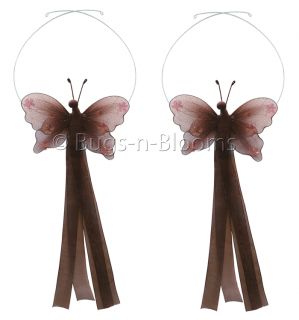 Butterfly Curtain Holder Jewel Decor Brown Tiebacks Tie Backs 2
