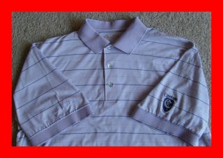  Signature Polo Shirt Crestview Golf Course Lavender Stripe