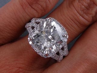 51 Carats Ct TW Cushion Cut Diamond Engagement Ring G SI3