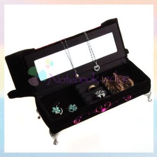 Jewelry Ring Necklace Earring Display Holder Box Case